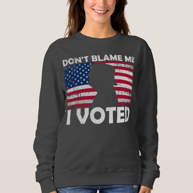 Moletom Não me culpe, eu votei - Design de votação patriót (Frente)