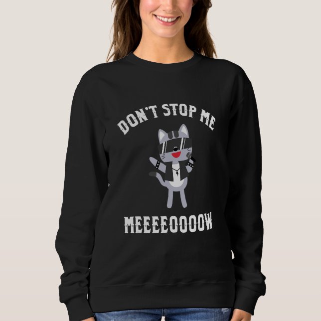 Moletom Não Me Pare Mia  Rock de Gato (Frente)