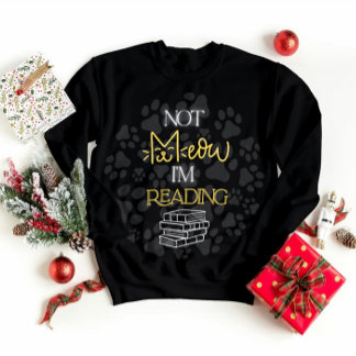 Moletom Não Meow, estou lendo arte de gato