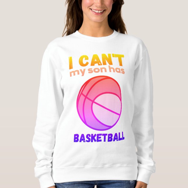 Moletom Não posso. Meu filho tem basquete. (Frente)