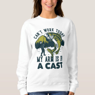 Moletom não posso trabalhar hoje meu braço num elenco