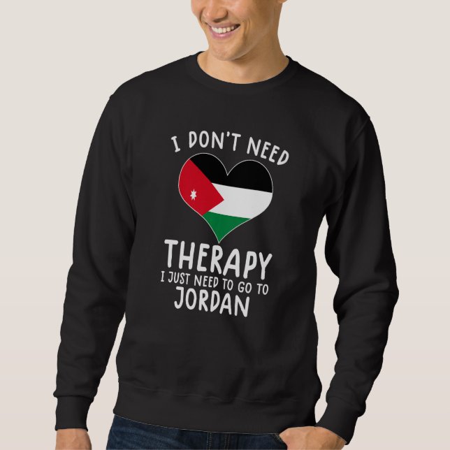 Moletom não preciso de terapia só preciso ir para Jordan (Frente)