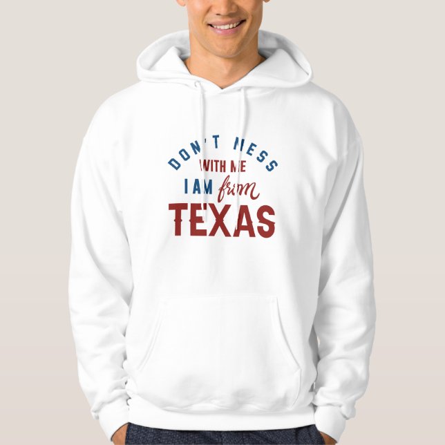 Moletom Não se meta comigo Eu sou do Texas (Frente)
