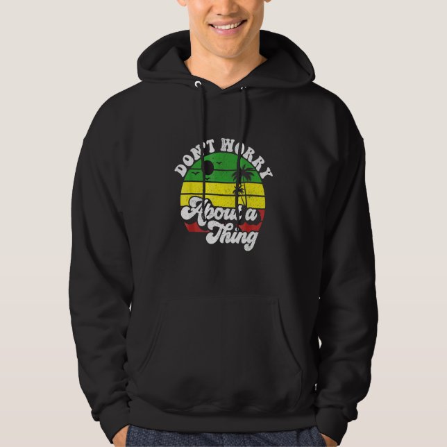 Moletom Não se preocupe com uma coisa Jamaica Rasta Reggae (Frente)