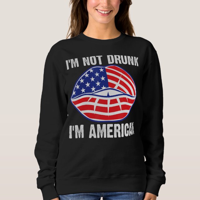 Moletom Não sou Bebado de ser americano 4 de julho (Frente)