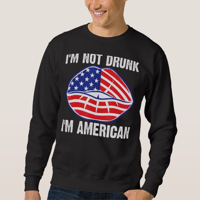 Moletom Não sou Bebado de ser americano 4 de julho (Frente)