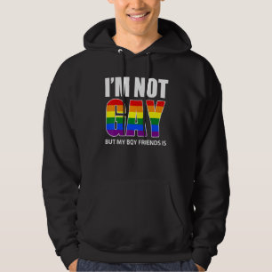Moletom Não sou gay, mas meu namorado é   Bandeira Gay