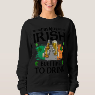 Moletom Não sou irlandês, mas gosto de beber Rua de cervej
