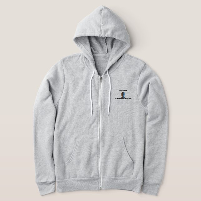 Moletom Não vou discutir o Cheio Zip Hoodie (Postura )