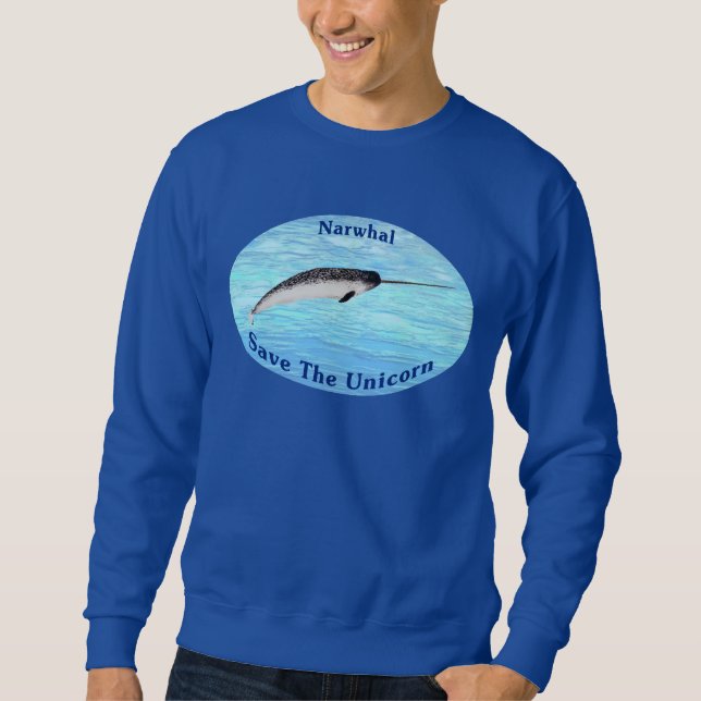 Moletom Narwhal - Salvar o Unicórnio (Frente)