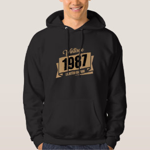 Moletom Nascer De Aniversário Em 1987 Vintage 1