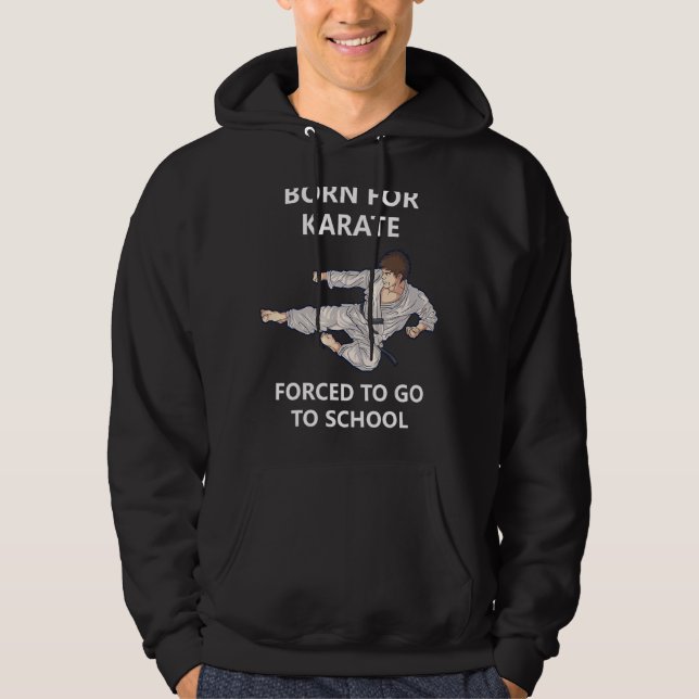 Moletom Nascer De Karate Forçado A Ir Para A Escola 2 (Frente)