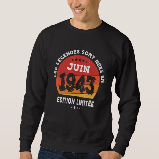 Moletom Nascer De Legendas Em Junho De 1943 79º Aniversári (Frente)