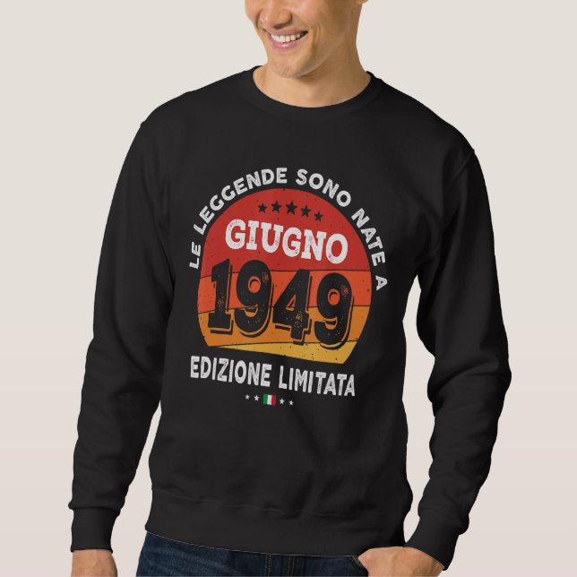 Moletom Nascer De Legendas Em Junho De 1949 73º Aniversári (Frente)
