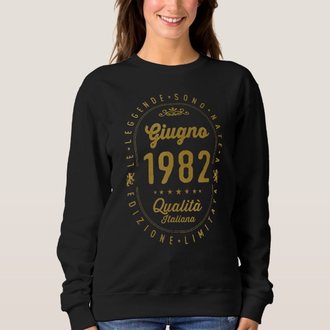 Moletom Nascer De Legendas Em Junho De 1982 aniversário de (Frente)