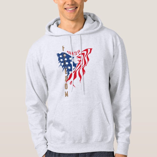 Moletom Nascer De Ser Liberdade | Hoodie de uso masculino (Frente)