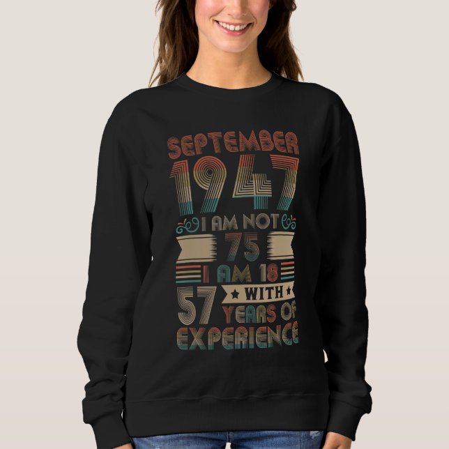 Moletom Nascer De Setembro De 1947 75º Aniversário Feito E (Frente)