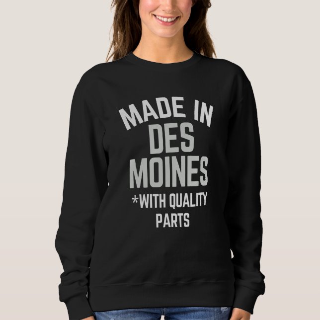 Moletom Nascer De Slogan Do Des Moines Em Moines Des (Frente)