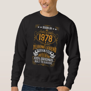 Moletom Nascer Em 1978 A Lenda Viva Muito Rara Aniversário