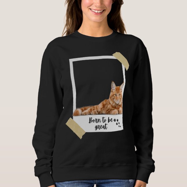 Moletom Nascer Este Excelente De Gato E Kit De Moa De Main (Frente)