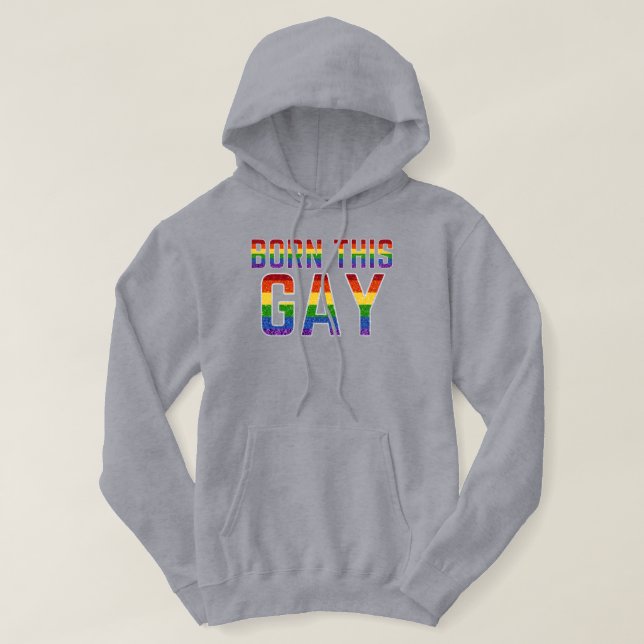 Moletom Nascer LGBT Rainbow Glitter Este Gay (Frente do Design)