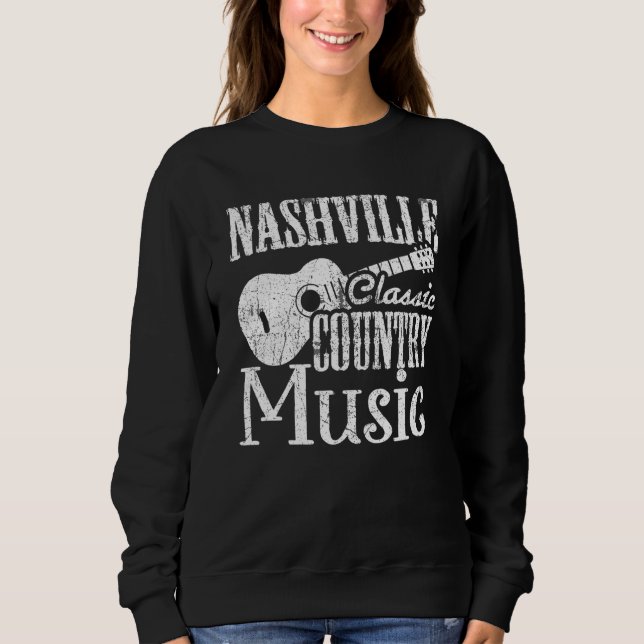 Moletom Nashville Classic Country Music Tennessee Guitar P (Frente)