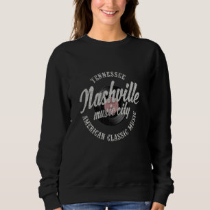 Moletom Nashville Music City Vinyl Vintage