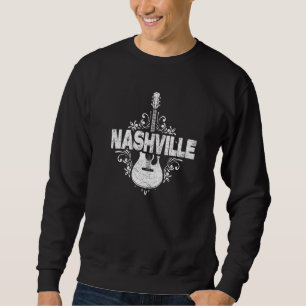 Moletom Nashville Tennessee Country Music Retro Guitar Pl