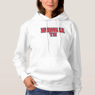 Moletom Nashville TN Bold Block Letter Design - Branco Ver