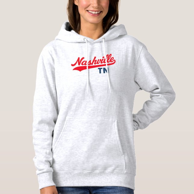 Moletom Nashville TN Swoosh Script Design - Retro (Frente)