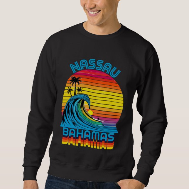 Moletom Nassau Bahamas Retro Throwback Surf & Beach Souven (Frente)