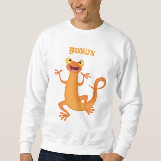 Moletom Nata-dançarina de laranja feliz e giro (Frente)