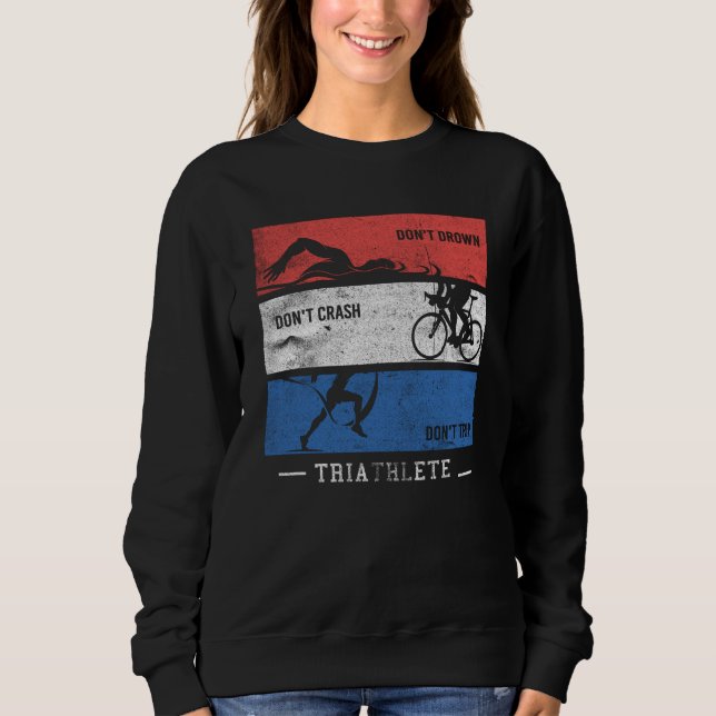 Moletom Natação de Design para Thriathlete de execuções de (Frente)