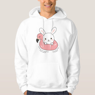 Moletom Natações Bunny Flamingo Anéis de Verão Bichos de V