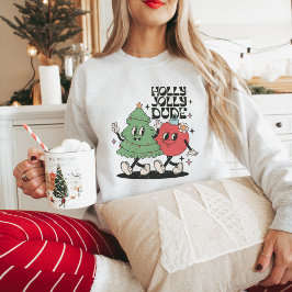 Moletom Natais vintages Holly Jolly Dude