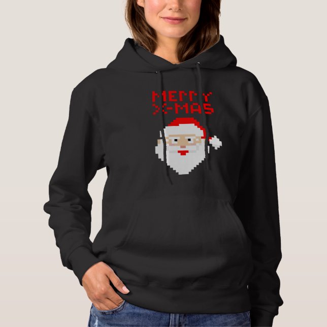 Moletom Natal 8 Bits Pixel Papai Noel (Frente)