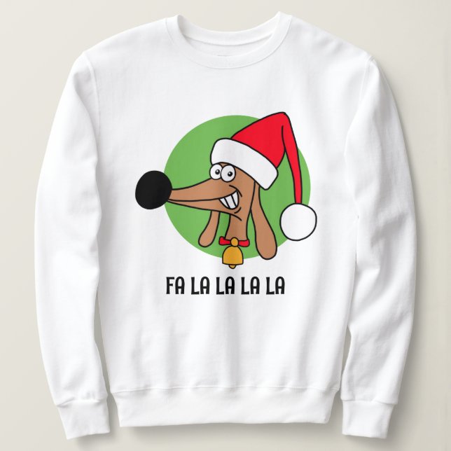 Moletom Natal Alegre Dachshund (Frente do Design)