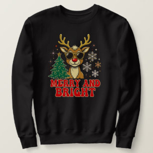 Moletom Natal Alegre e Brilhante - Rena Retro