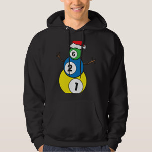 Moletom Natal Billiards Snowman Crianças Presente de Natal