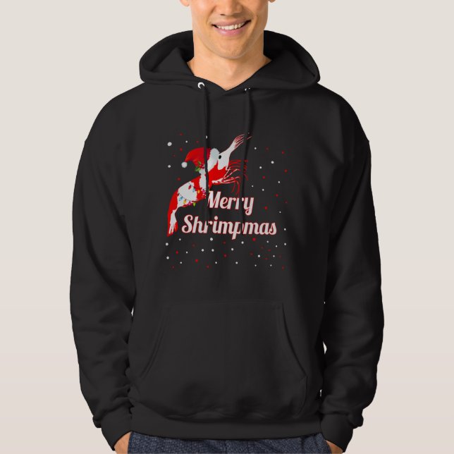 Moletom Natal Crystal Cherry Shrimp Santa Hat Holiday (Frente)
