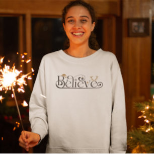 Moletom Natal da Caligrafia na moda Moderna