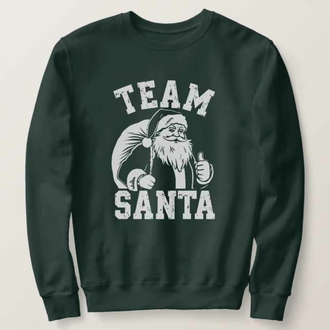 Moletom Natal da Equipe Clássica do Papai Noel (Frente do Design)