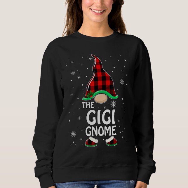 Moletom Natal da Família de Xadrezes Buffalo Gigi Gnomos (Frente)