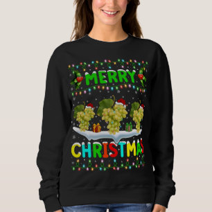 Moletom Natal da Feliz de Santa Hat com Fruta de Uvas Xmas