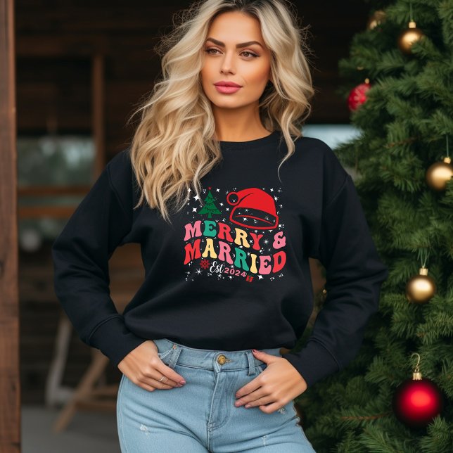 Moletom Natal de Primeiro Casamento Fofo e Casais Felizes (Criador carregado)