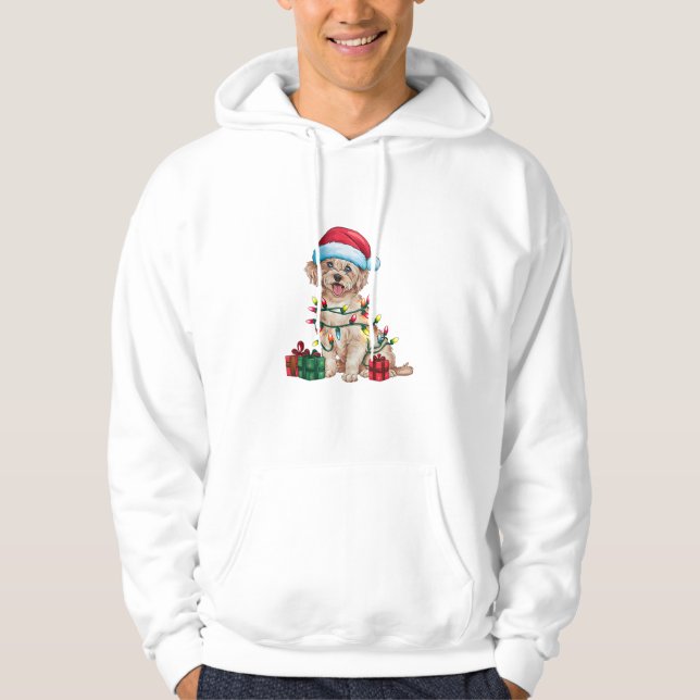 Moletom Natal de Santa Hat Maltês (Frente)