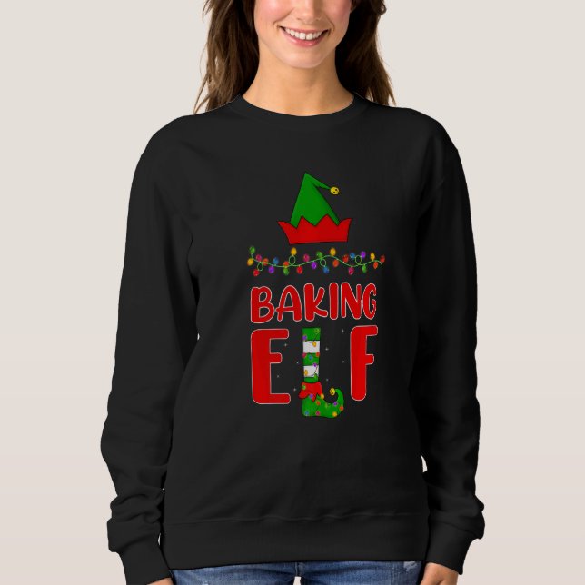 Moletom Natal do Baking Elf Mating Family Lighting (Frente)