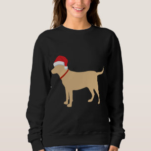 Moletom Natal do Bloco Amarelo Santa Hat Cute Labrador