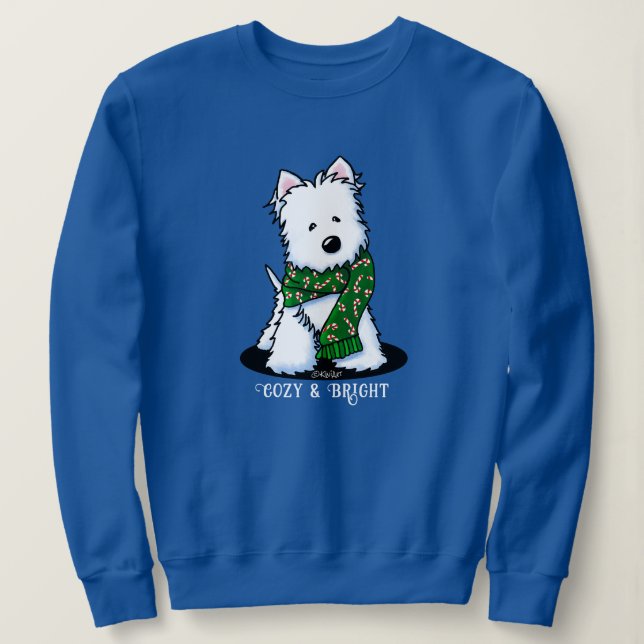 Moletom Natal do Cachorro KiniArt Westie (Frente do Design)