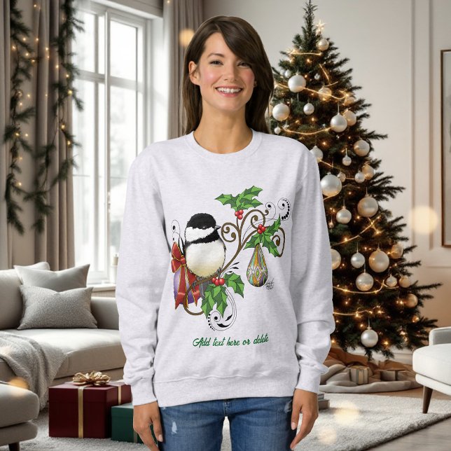 Moletom Natal do Chickadee de inverno (Criador carregado)